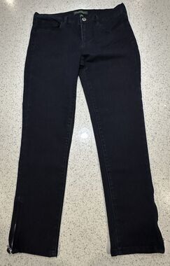 Lauren Jeans Co. Ralph Lauren Women's 8 Dark Wash Skinny Ankle Zipper Jeans LRL